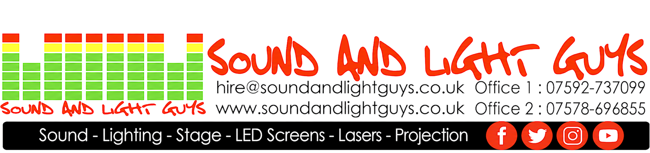 Complete sound, lighting, staging and LED screen production
